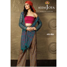 Asim Jofa Luxury Lawn Collection 2016 Original - 03 Pcs Suit AJL6-A